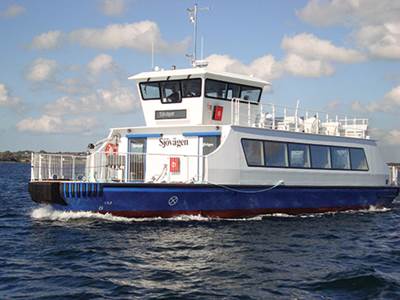 Electric ferry runs quietly with composites
